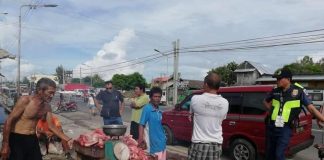 Task Force Botagoy, headed by Edward Martin Pinaga, confiscated about 63 kilograms of illegally slaughtered pork meat at Purok Riverside and Purok Tinagong Paraiso, both of Barangay Banago, last Nov. 1. TFB