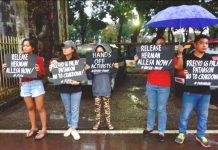 Iloilo activists wary of gov’t crackdown Activists call for the release of colleague Herman Allesa who was arrested in Maasin, Iloilo. Operatives of the Iloilo Police Provincial Office raided Allesa’s house and reported having recovered a grenade. Allesa had served as treasurer of the peasant group PAMANGGAS Panay and Guimaras. He was arrested on Nov. 10, 2019 by policemen as one of several John Does charged for the June 2017 New People’s Army raid of the Maasin police station. IAN PAUL CORDERO/PN