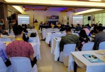 Antique Gov. Rhodora Cadiao speaks before a full-council meeting of the Regional Development Council Western Visayas at a hotel in San Jose, Antique on Nov 22. PNA/ANNABEL CONSUELO J. PETINGLAY