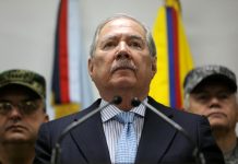 Colombia defense minister quits amid ‘political pressure’ Colombian Defense Minister Guillermo Botero attends a news conference, in Bogota, Colombia on May 20, 2019. REUTERS/LUISA GONZALEZ