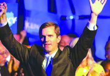 Democrats make poll gains in blow for Trump Democrat Andy Beshear has declared victory in the race to be Kentucky’s governor. GETTY IMAGES