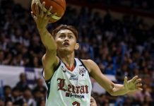 Letran Knights’ Fran Yu goes for a basket. TIEBREAKER TIMES PHOTO