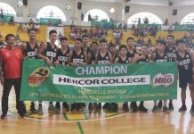As the Visayas champion of the 34th SBP Passerelle Twin Tournament, Hercor College Junior Jaguars will see action in the national finals on Nov. 23 and 24 in Roxas City, Capiz. PHOTO COURTESY OF JEFFREY ABOOL