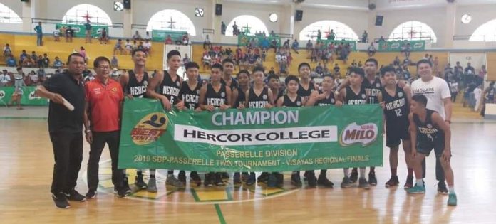 As the Visayas champion of the 34th SBP Passerelle Twin Tournament, Hercor College Junior Jaguars will see action in the national finals on Nov. 23 and 24 in Roxas City, Capiz. PHOTO COURTESY OF JEFFREY ABOOL