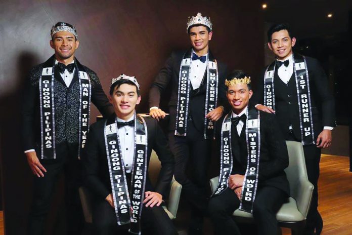 John Michael Suelo 3 John Michael Suelo (standing, extreme right) with the four crowned kings of Ginoong Pilipinas 2019.