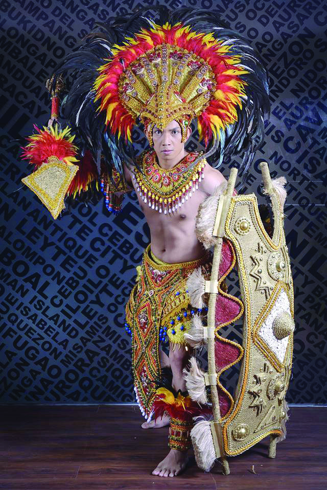 John Michael Suelo in his Dinagyang-inspired National Costume