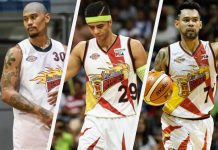 San Miguel Beer indefinitely suspends Santos, Tubid, Nabong Kelly Nabong, Arwind Santos and Ronald Tubid. ABS-CBN PHOTO