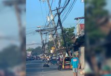 HOUSE TO PROBE ILOILO POLE FIRES These leaning poles and dangling wires are found along Timawa Street in Molo, Iloilo City. Cong. Julienne Baronda says this is a serious public safety matter that should be addressed promptly. The House of Representatives will conduct an investigation on the series of pole fires in the city. These fires are endangering the lives of city residents, according to Baronda.