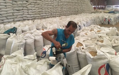 Sacks of the National Food Authority palay stored in NFA warehouse. The NFA in Iloilo has purchased 358,000 bags of palay for October this year. NFA-ILOILO