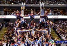 The National University Pep Squad bags its sixth UAAP Cheerdance title. UAAP PHOTO