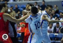 PBA suspends, fines NLEX’s Erram, Varilla NLEX Road Warriors’ Paul Varilla lands a punch on NorthPort Batang Pier’s import Michael Qualls while NLEX’s John Paul Erram hit him at the back of the neck. Tiebreaker Times Photo