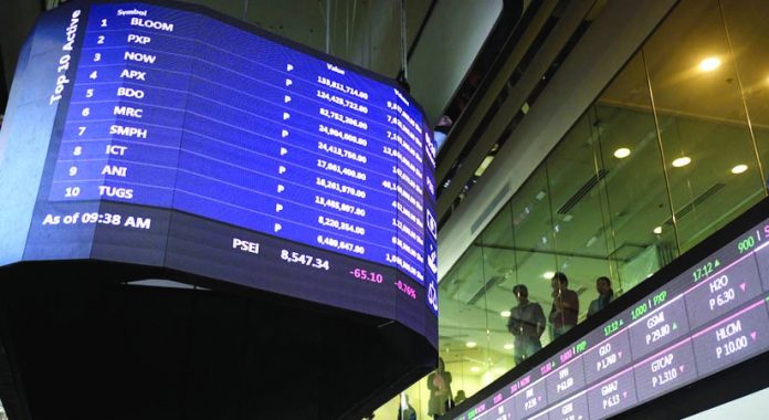 Philippine stock exchange index Philippine stock exchange index closed the week at 7,977.12 points after briefly touching the 8,000-point level. AFP