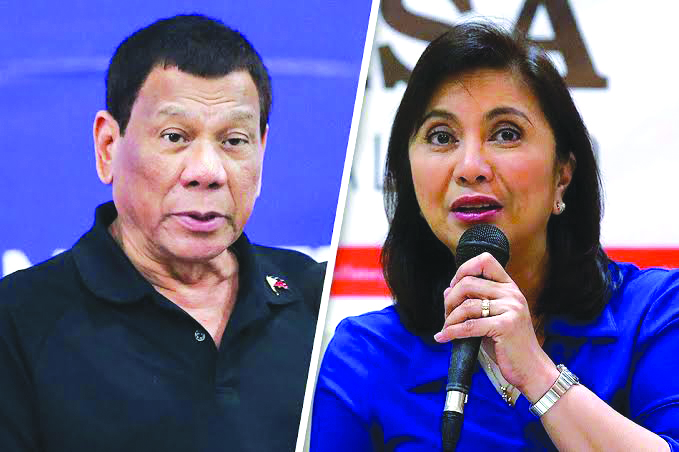 President Rodrigo Duterte and Vice President Leni Robredo President Rodrigo Duterte says he will remove Vice President Leni Robredo as co-chair of government's anti-narcotic drive should she share classified information with foreign entities. Robredo met with the United Nations Office on Drugs and Crime and United States officials in her first week as co-chair of the inter-agency committee on anti-illegal drugs. ABS-CBN NEWS