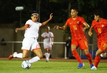 PH draws with Myanmar in SEA Games women’s football The Philippines’ Shai del Campo prepares for a shot. TIEBREAKER TIMES PHOTO