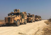Turkey, Russia hold first joint patrol in Syria Turkish military vehicles are seen on the Turkish-Syrian border before a joint Turkish-Russian patrol in northeast Syria, near Kiziltepe town in Mardin province, Turkey on Nov. 1. TURKISH DEFENCE MINISTRY/HANDOUT VIA REUTERS