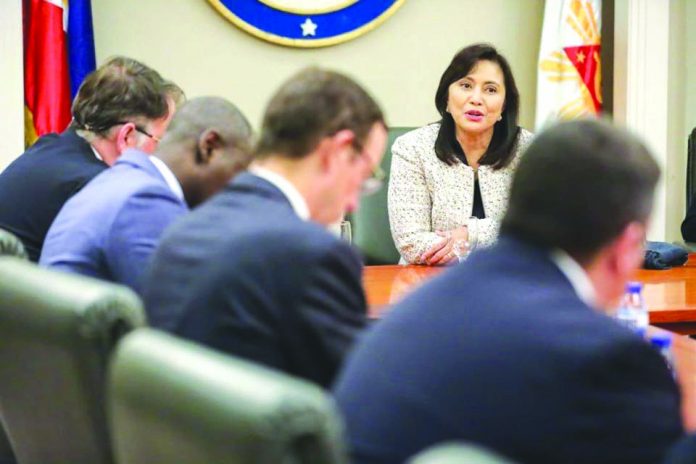 Vice President Leni Robredo Vice President Leni Robredo, who co-chairs the Inter-Agency Committee on Anti-Illegal Drugs, says the Philippines can learn a lot from the experiences of other countries. She met with United States (US) officials on Wednesday to discuss possible partnership to address the country’s illegal drug problem. ABS-CBN NEWS