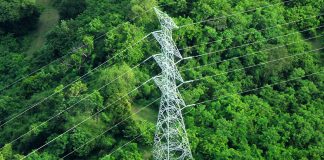 An Electric Tower standing over canopy.