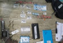 ‘Drug peddlers’ busted in Roxas Recovered items during a buy-bust operation in Barangay Banica, Roxas City on Monday. GLENN BEUP/PN