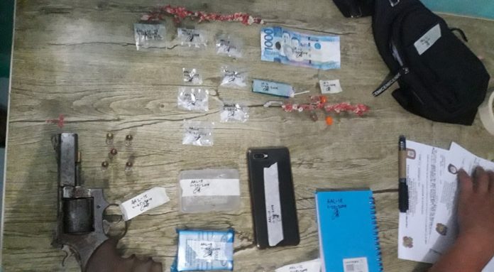 ‘Drug peddlers’ busted in Roxas Recovered items during a buy-bust operation in Barangay Banica, Roxas City on Monday. GLENN BEUP/PN
