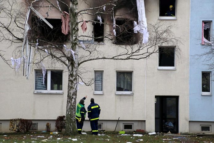 1 dead, 11 injured in German gas blast A damaged building is pictured after an explosion in an apartment block in the eastern German city of Blankenburg on Dec. 13. REUTERS/MARVIN GAUL