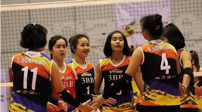 3BB Nakornnont Team 3BB Nakornnont of Thailand is the champion in the 2019 Rebisco Volleyball League. PHOTO FROM FOXSPORTS.PH