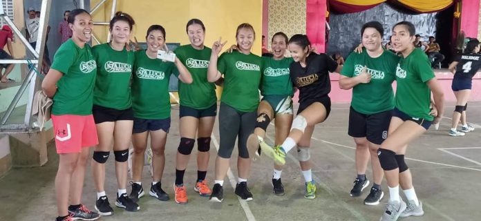 Buncag-Sta. Lucia Lady Realtors On their way to the championship round of the Gov. Toto Defensor Jr. Open Invitational Volleyball Cup 2019, Buncag-Sta. Lucia Lady Realtors defeated the University of San Agustin Eagles squad in the semis. PHOTO COURTESY OF DM DEMONTANO