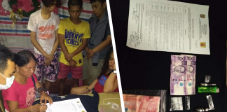 Claudine Alianza, Ged Weber, PJ Hechanova, and Gilberto Mallari were nabbed in an entrapment operation in Barangay 3, Bacolod City on Dec. 16. POLICE STATION 2/BCPO