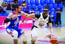 Bacolod snaps losing skid, beats QC in MPBL Ilonggo Yankee Haruna of Bacolod Master Sardines attacks a Quezon City Capitals defender. MPBL PHOTO