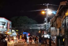 An electrical fire flares up at a post of Panay Electric Co. near the Mandurriao public market on Friday night. Just recently, the Energy Regulatory Commission ordered PECO to correct and explain its violations of the Power Distribution Code.