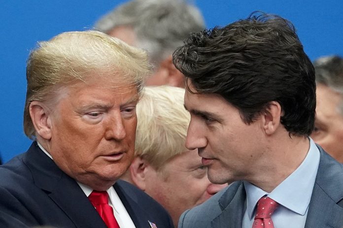 President of the United States Donald Trump President of the United States Donald Trump talks with Canada’s Prime Minister Justin Trudeau during a North Atlantic Treaty Organization Plenary Session at the North Atlantic Treaty Organization summit in Watford, Britain, Dec. 4, 2019.