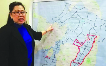 Remia Aparri Bureau of Fisheries and Aquatic Resources Region 6 Director Remia Aparri points to areas that are covered by the closed season. Aparri enjoined the public for their support to the campaign that would last until Feb. 15, 2020. PNA
