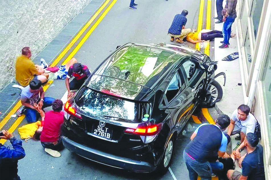 Singapore Mall Car Crash 