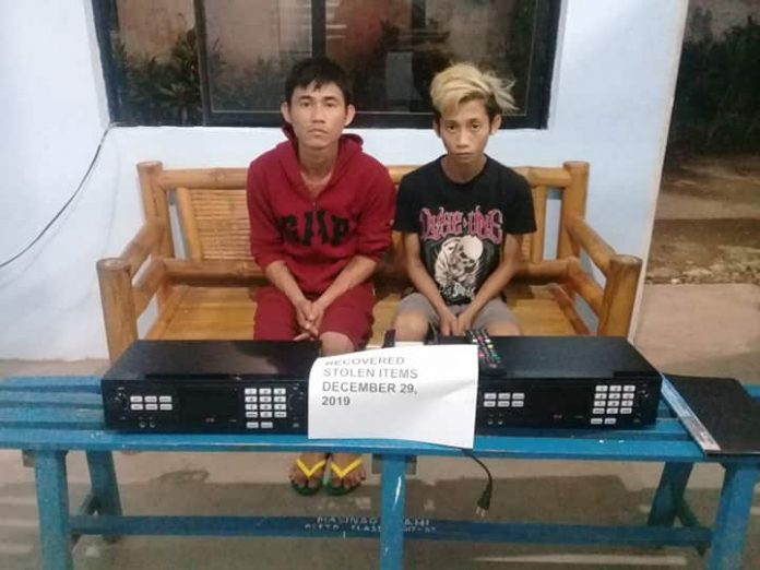 Sky Inventor and Jay Rose Delprado Sky Inventor (right) and Jay Rose Delprado were arrested for allegedly stealing karaoke equipment at a bar in Barangay Singcang-Airport, Bacolod City on Dec 29. POLICE STATION 8/BCPO