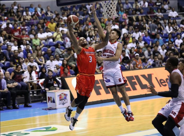Sol Mercado Sol Mercado (left) is going for the basket. PBA PHOTO