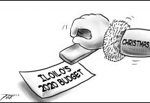 Editorial cartoon for December 1, 2019