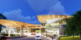 MUSEUM-AUDITORIUM. The facade of the PHP163-million Bacolod museum-auditorium at night. The two-structure green building will rise alongside the MassKara coliseum on a donated property in the southern part of the city. Design perspective courtesy of LG+V Architect/Planners