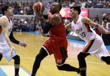 Barangay Ginebra San Miguel Kings and Justin Brownlee look to finish off Meralco Bolts off in Game 5 of the 2019 PBA Governors’ Cup finals tonight at the SM Mall of Asia Arena in Pasay City. PBA PHOTO