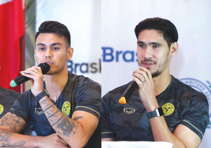 Ceres-Negros players’ Joshua Grommen and Mark Hartmann. CERES NEGROS FC PHOTO