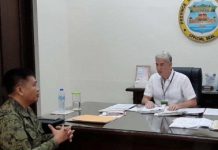 Colonel Inocencio Pasaporte, commander of the Philippine Army’s 303rd Infantry Brigade, paid a courtesy call on Gov. Eugenio Jose Lacson in Bacolod City on Jan. 20. 303RD INFANTRY BRIGADE/PHILIPPINE ARMY