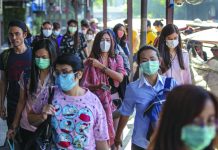Asian demand for face masks soars Boat passengers on a jetty wear face masks in Bangkok, Thailand, Tuesday, Jan. 28, 2020 to protect themselves from new virus infection. AP