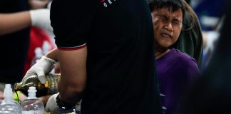 A boy injured from a fireworks accident is being treated at a hospital during New Year's Eve celebrations. Firecracker-related injuries were down 35 percent from Dec. 21, 2019 to early morning of Jan. 1, 2020 during the same comparable period, says the Department of Health. MARK CRISTINO/EPA