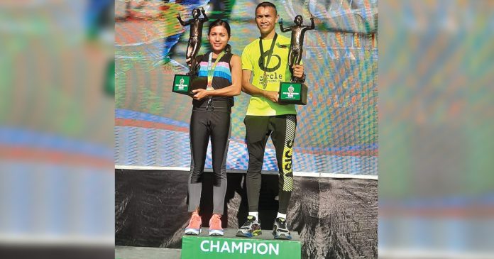Hallasgo and Zabala Hallasgo and Zabala rule the 2019 Milo Marthon National Finals on Jan.19 in Tarlac City. JENEFER PALOMA