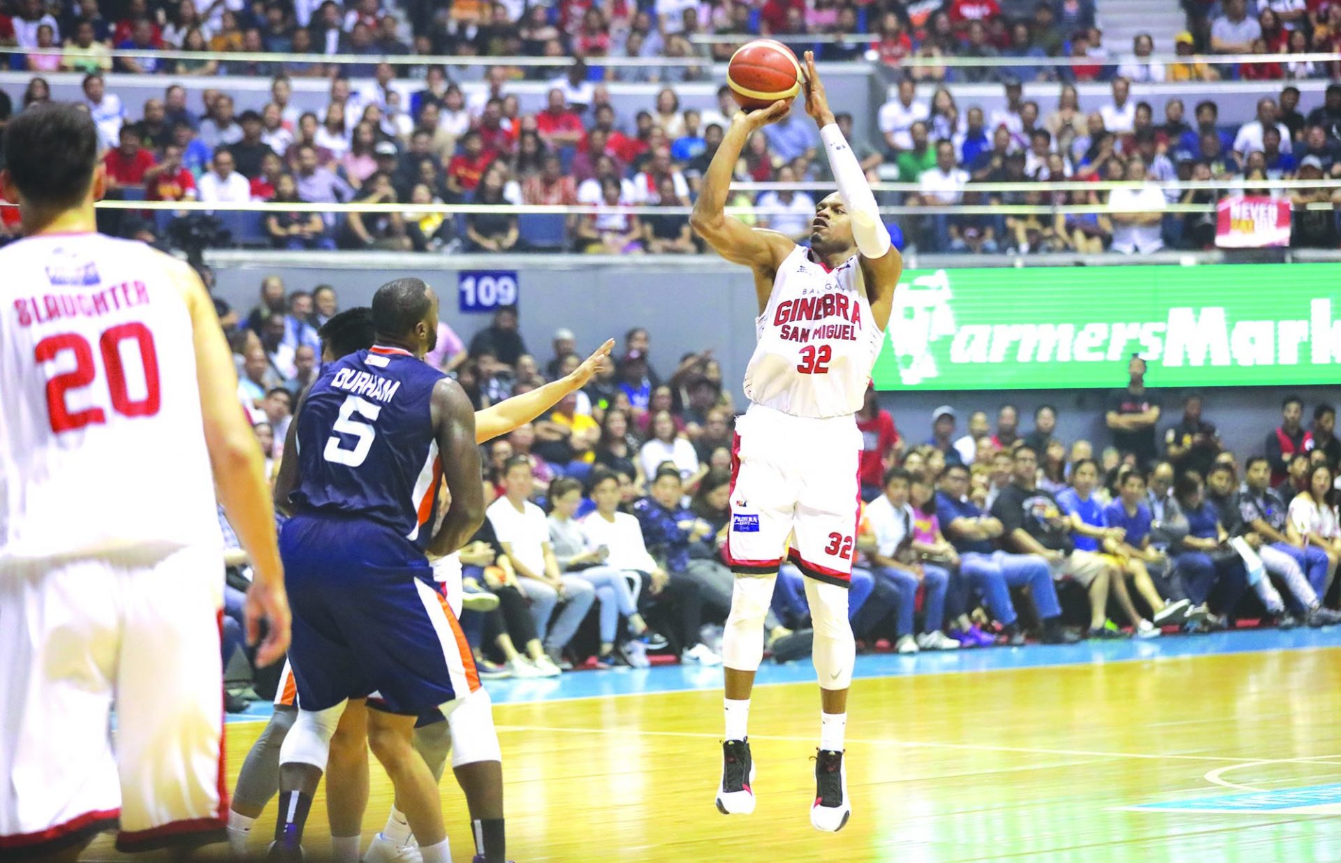 Ginebra guns 20 vs Meralco finals