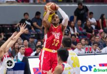 Justin Brownlee of Barangay Ginebra San Miguel Kings has 57.2 Statistical Points after collecting 29.0 points, 13.6 rebounds, 7.2 assists, 2.0 steals and 1.4 blocks averages. TIEBREAKER TIMES PHOTO