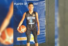 Lester Valn Paraico records a 23-point performance against Mandurriao National Highschool to become man of the match.