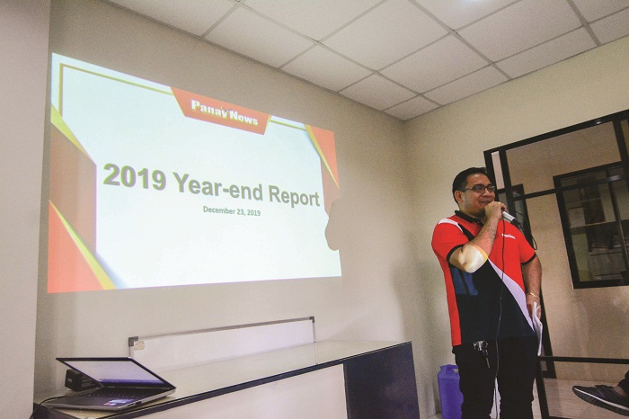 Panay News Inc. chief operating officer Daniel S. Fajardo II gives his year-end message and directions to the employees of company.