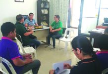 Retailers in typhoon-hit Antique towns told to observe price control FOLLOW PRICE CAP. Pandan Mayor Plaridel Sanchez VI (center) discusses with the Department of Trade and Industry Antique personnel the approval and implementation of Automatic Price Ceiling (APC). The APC was also implemented in two other towns of Caluya and Pandan Sunday (Jan. 5, 2020). Photo courtesy of DTI Antique
