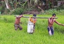 Line workers from various electric cooperatives help restore power in areas affected during the onslaught of typhoon “Ursula” in Western Visayas on Dec. 25. AKEAN FORUM