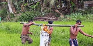 Line workers from various electric cooperatives help restore power in areas affected during the onslaught of typhoon “Ursula” in Western Visayas on Dec. 25. AKEAN FORUM
