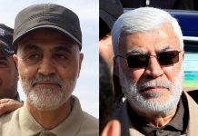 Top Iranian commander killed in US airstrike Iranian Revolutionary Guard Commander Qassem Soleimani (left) and Abu Mahdi al-Muhandis, a commander in the Popular Mobilization Forces. REUTERS/STRINGER/THAIER AL-SUDANI